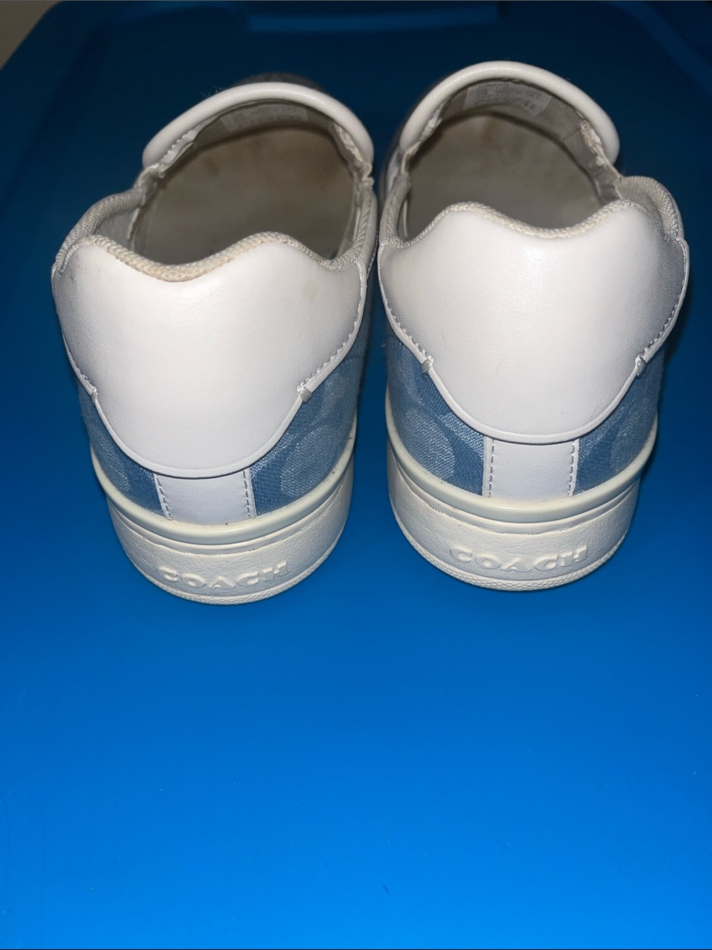 Coach Light Blue Signature Slip-On Shoes - Picture 4 of 7